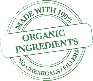 100% Organic Ingredients No Chemicals Monogram